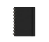 Notebook with Graph Paper, Black Journal, JournalBooks®, Wirebound Journal