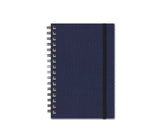 Notebook with Graph Paper, Navy Linen Journal, JournalBooks®, Wirebound Journal