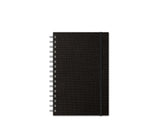 Notebook with Graph Paper, Black Mesh Journal, JournalBooks®, Wirebound Journal