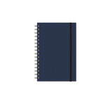 Notebook with Graph Paper, Blue Metallic Journal, JournalBooks®, Wirebound Journal