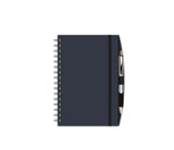 Notebook with Graph Paper, Navy Matte Journal, Notebook with Pen, JournalBooks®, Wirebound Journal